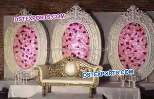 Panneau de porte traditionnelle dorée, 1 pièce, ensemble de scène de mariage, tendance sud-indien, décoration de scène de mariage Style radwada - Product Image 2