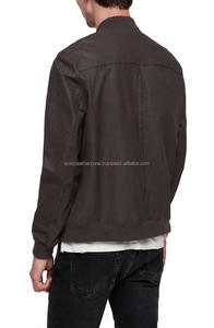 Chaqueta bomber de piel auténtica para hombre personalizada al por mayor con piel de oveja para el invierno - Product Image 2