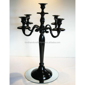 Black Tall Wedding Decorative Candelabra <b>Candle</b> <b>Stand</b> for Home Party Decor - Product Image 6