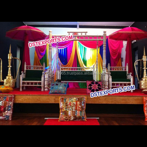 Punjabi-Mehandi Swing de boda, escenario, último diseño, decoración de escenario, fabricante y distribuidor - Product Image 1
