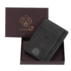 Indian Exporter Stylish Cowhide Genuine Silky <b>Black</b> Leather RFID Card <b>Wallet</b> Slim Bifold <b>for</b> <b>Men</b> Daily Use Available <b>For</b> Sale - Product Image 2