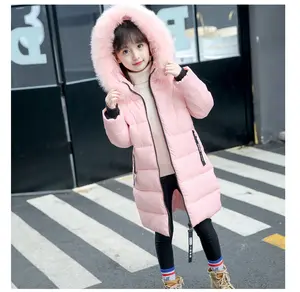 Hao Baby Die neuen Winter kinder Reine Farbe Baumwolle gemischt mit dickem Baumwolle Kid Coat der Mädchen jacke