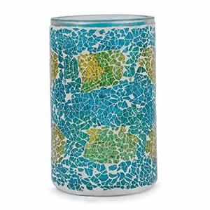 Mosaico votivo de vidrio azul, conjunto de 3 portavelas votivo de vidrio de nuevo diseño - Product Image 5