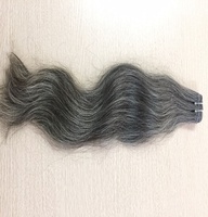 Tissage en lot de cheveux gris de qualité supérieure, pour femmes, vente en gros