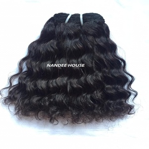 Wholesale Good Quality Natural Indian Virgin Human Hair Extensions Body Wave Deep <b>Curly</b> Loose Wavy Weave <b>Bundles</b> - Product Image 2