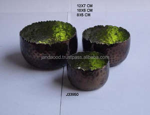 Laiton antique sur finition en métal et couleurs vertes bougeoir votif pour la maison bougeoir de mariage de fête de noël - Product Image 2