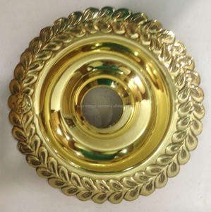 Laiton floral de luxe de plateaux de narguilé de bord avec la finition élégante de laque - Product Image 3