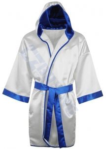 Batas de boxeo de satén hechas a medida Vestidos de artes marciales bordados en colores personalizados de seda brillante - Product Image 4
