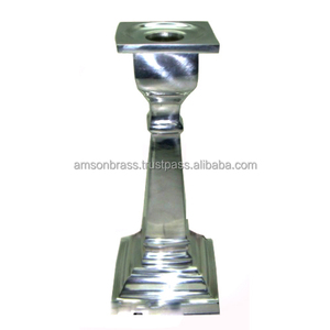 Bougeoir contemporain en aluminium plaqué cuivre fait à la main - Product Image 6