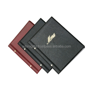 Cubierta de menú de cuero negro, hecho en la India, precio al por mayor - Product Image 2