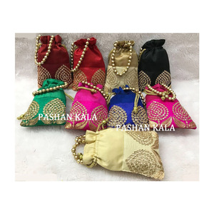 Exclusive Embroidery Design Woman Hand <b>Potli</b> <b>Bag</b> - Product Image 1