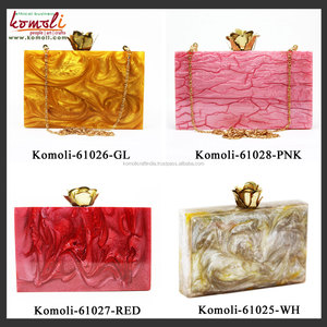 Pink Marble Vintage Design Custom Acrylic <b>Clutch</b> <b>Box</b> <b>Bag</b> - Product Image 6