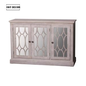 SWT — buffet en bois <span class=keywords><strong>vintage</strong></span> avec miroir, armoire de buffet pour meubles de salon