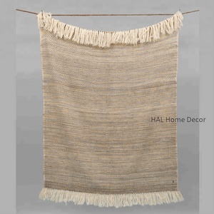 Chăn Mùa Đông Dệt Bằng Tay Ấn Độ, Bán Buôn Chăn Len Dệt Kim Ném, Chăn Len Dày Mềm - Product Image 1