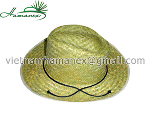 หมวกฟางทำมือหญ้าทะเลธรรมชาติหมวกคาวบอย - Product Image 4