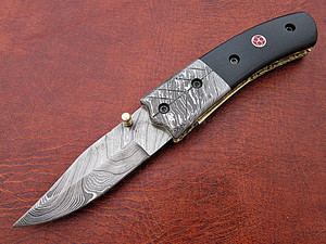 Personalizado hecho a mano de alta calidad de acero de Damasco cuchillo de caza de bolsillo-Bolsillo cuchillo-cuchillo plegable (ZR285) - Product Image 2