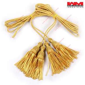 Borlas en or avec boules de perles Frange de gland décorative Glands en or pour décorations d'église - Product Image 2