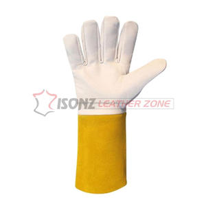 Guantes de Soldador Personalizados de Piel de Vacuno para Soldadura TIG/MIG/Stick, Forro de Felpa en la Palma, Protección Contra Salpicaduras de Metal Fundido, Guantes Anti-Calor - Product Image 2