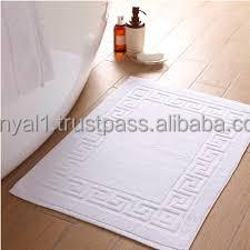 Alfombrillas de baño Dobby de algodón 100% con patrón de rayas hechas a máquina para uso en el baño - Product Image 4
