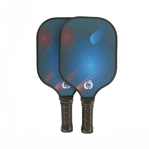 Groothandel aangepaste hoogwaardige aramidevezel honingraat graphite/carbon fiber pickleball rackets/peddels met de USA normen