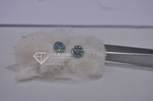 Moissanite véritable de couleur bleu fantaisie à prix bas en Inde - Product Image 6