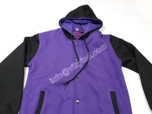 Varsitu Veste universitaire de baseball unisexe Design personnalisé Sweat-shirt en tissu polaire à manches longues Veste bombardier d'hiver Technique lavée - Product Image 2