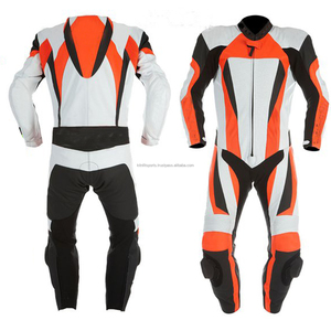 Combinaison de protection imperméable et personnalisée de qualité supérieure veste de course de moto en cuir véritable personnalisée - Product Image 1