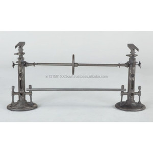 Socle industriel en fer lourd, plateforme pour table à manger, avec jambes rondes, style vintage - Product Image 1