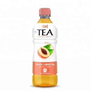 Té verde con melocotón 16,9 floz Bebida de té VINUT 24 botellas por cartón botella de vidrio Etiqueta privada personalizada OEM ODM Premium Vietnam - Product Image 1