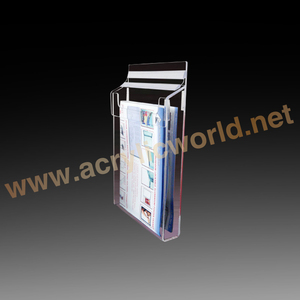 ที่กำหนดเองอะคริลิติดผนังผู้ถือโบรชัวร์ยืนแสดงคริลิคโรงงานโบรชัวร์ชั้นวางจอแสดงผล - Product Image 1