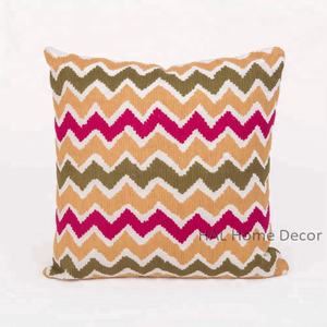 Custom Made <b>Indian</b> <b>Cushion</b> Covers Decorative Throw Pillow Covers 18 x 18, Hand Embroidered Wholesale Throw Pillowcase - Product Image 1