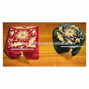 Home Decorative Hand Carved Zari Embroidery <b>Box</b> - Product Image 1