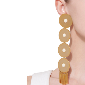 Boucles d'oreilles géométriques en plaqué or, accessoires pour femmes, stylé, nouvelle collection 2018 - Product Image 2