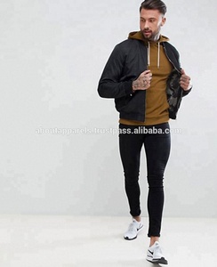 Sudadera con capucha y cremallera de algodón 100% para hombre, ropa de calle elegante, capucha de cuero negro transpirable con negro liso para invierno, novedad - Product Image 4