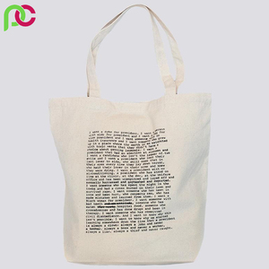 กระเป๋าส่วนตัวโปรโมชั่นผ้าใบผ้าฝ้ายเปล่าแบบเรียบๆกระเป๋าผ้าที่กำหนดเองถุงช้อปปิ้งผ้าฝ้ายนำมาใช้ใหม่ - Product Image 4