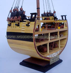 Maqueta de Madera del HMS Essex, Modelo de Barco de Madera Artesanal - Product Image 2