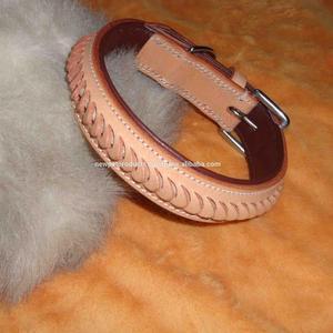 Handmade Customized Luxury Soft <b>Padded</b> Leather Dog Collar High Quality Adjustable Training Accessories for Small Large Solid - Product Image 2