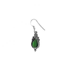 Pendientes de Plata de Ley con Cuentas de Piedras Preciosas para Mujer - Regalo de Boda y para Ocasiones Festivas - Product Image 1