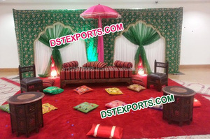 Cortina de fondo de boda bordada, telón de estilo de templo de boda indio, Mandap, nuevo diseño - Product Image 2