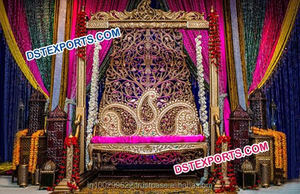 ชิงช้าสองที่นั่งทำด้วยมือทำจากโลหะสำหรับขายชิงช้าแกะสลักสวยงามสำหรับงานแต่งงานธีมโมร็อกโก - Product Image 4