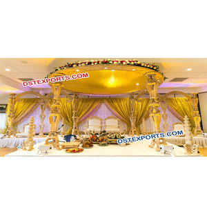 Mandap de madera Natural para boda, diseño antiguo, último Mandap de madera tradicional hecho a mano - Product Image 1