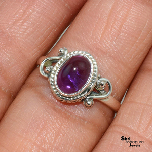Winsome – bagues ovales en argent Sterling 925, améthyste bleue violette, vente en gros de bijoux en argent frais - Product Image 4