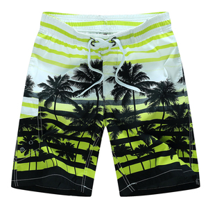 Short de plage pour hommes, nouveauté, de haute qualité, tendance, séchage rapide, imprimé cocotier, taille élastique, 2020 - Product Image 3