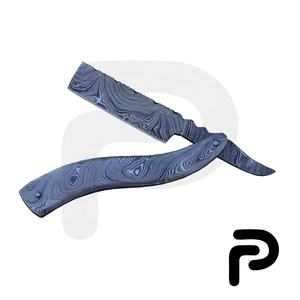 Rasoir droit en acier damas, 1 pièce, pour barbe et barbier, couteau tranchant - Product Image 1