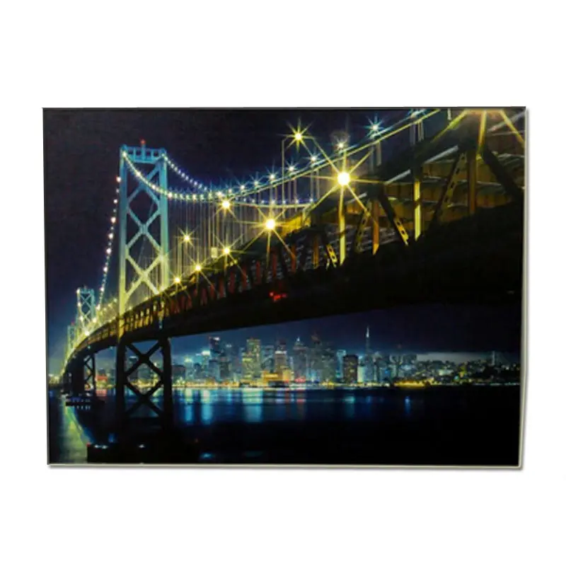 Cheap decorative painting services custom led canvas wall art