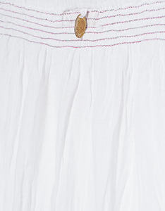 La última blusa informal bohemia de gama alta para niñas, blusa elegante sin tirantes, mangas acampanadas florales de flora tropical vibrante, talla 6XL - Product Image 6