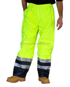 Vêtements de travail personnalisés pour hommes, pantalons haute visibilité, couleur vert fluorescent, uniforme en polyester thermique, antistatique et réfléchissant, imperméable - Product Image 4