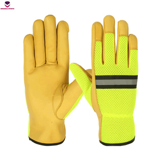 Guantes de cuero de piel de cerdo para mecánicos, de la mejor calidad - Product Image 4