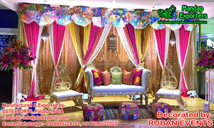 Mdhndi de temática marroquí para escenario, decoración de Ceremonia de Maharani Sangeet - Product Image 2