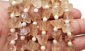 Natural 16 Pieces Imperial Topaz Gemstone Rough Beads Making Handmade Jewelry Top Quality Untreated Wholesale - Product Image 3